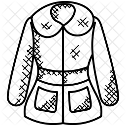 256x256 Fur Coat Icon Of Doodle Style