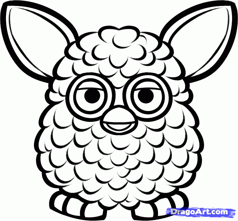 800x743 How To Draw Furby, Step