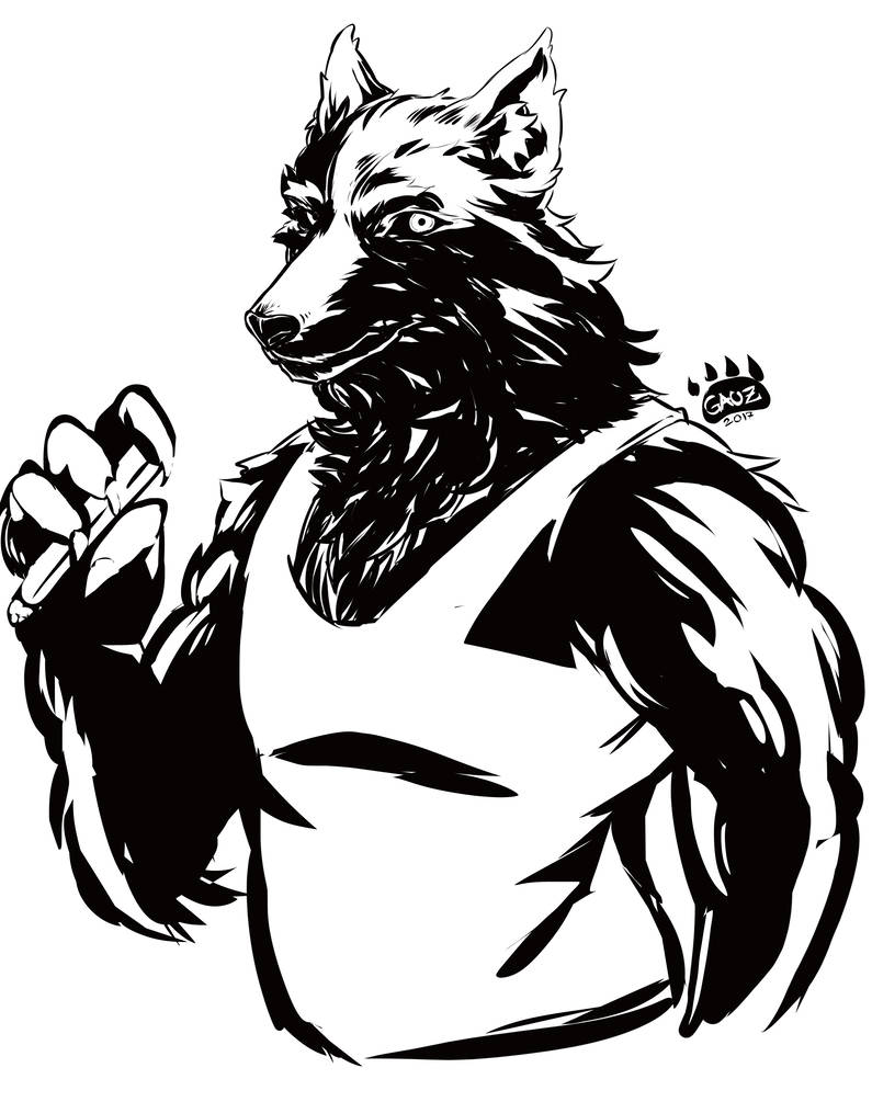 795x1005 Furry Wolf Art