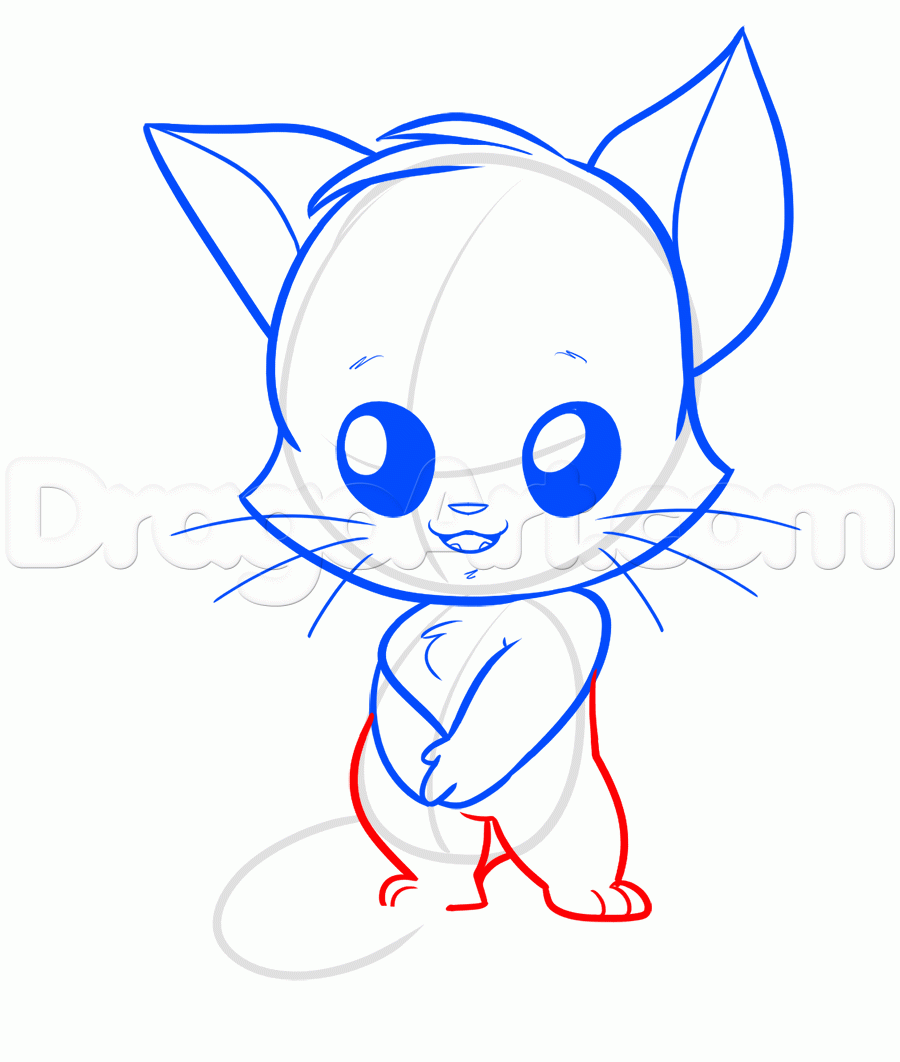 900x1062 How To Draw A Furry, Chibi Cat Furry, Step