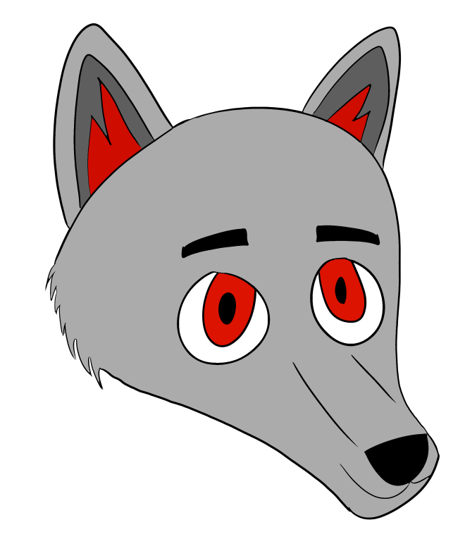 660x765 I Cleaned Up My Sketch And Colored A Little Wolf Dude! First