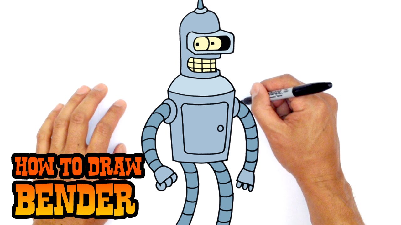 1280x720 How To Draw Bender Futurama
