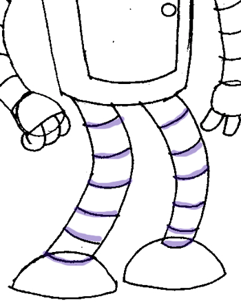 350x440 How To Draw Bender From Futurama With Easy Step