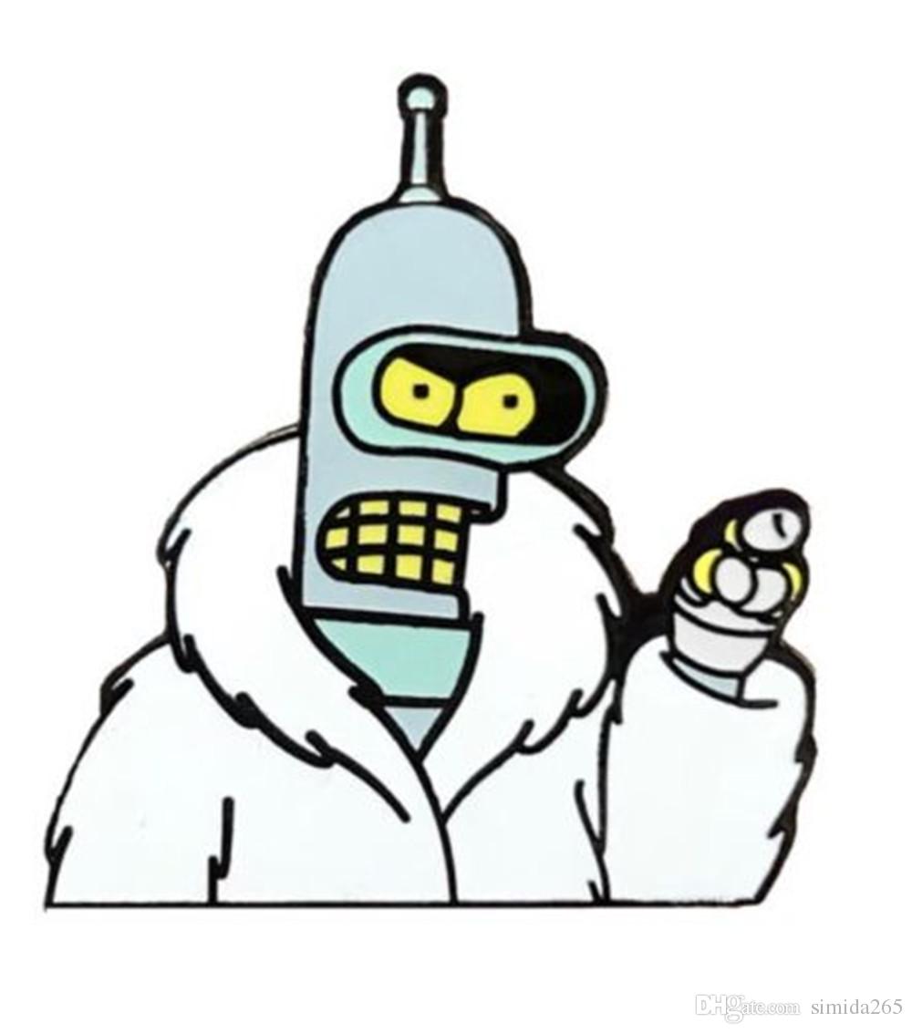 1000x1133 Futurama Bender Meme Enamel Pin Backpack Jacket Lapel Hat Pin