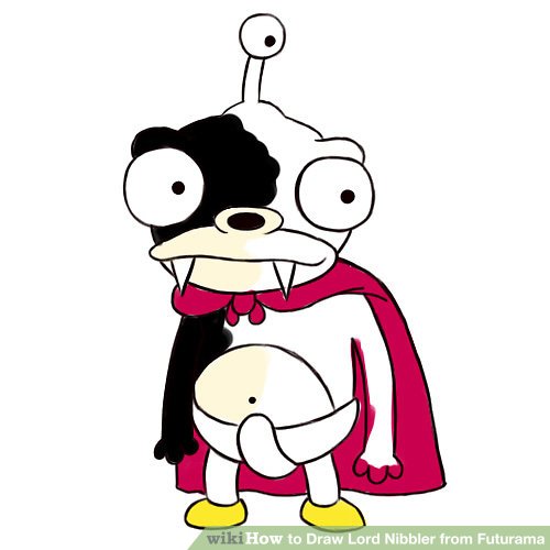 500x500 How To Draw Lord Nibbler From Futurama Steps