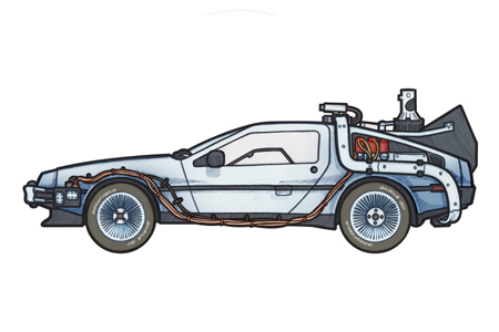 450x300 Back To The Future Car Drawing