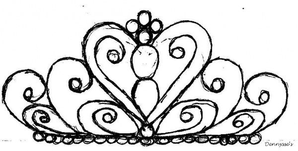 600x305 royal icing tiara template drawing tiara tattoo
