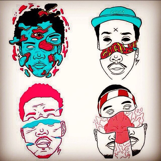 640x640 futuristic rapper drawings