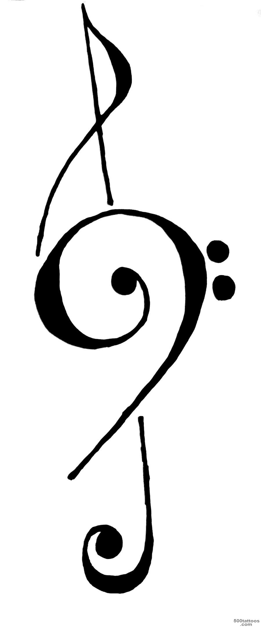 900x2159 Treble Clef Tattoo Photo Num