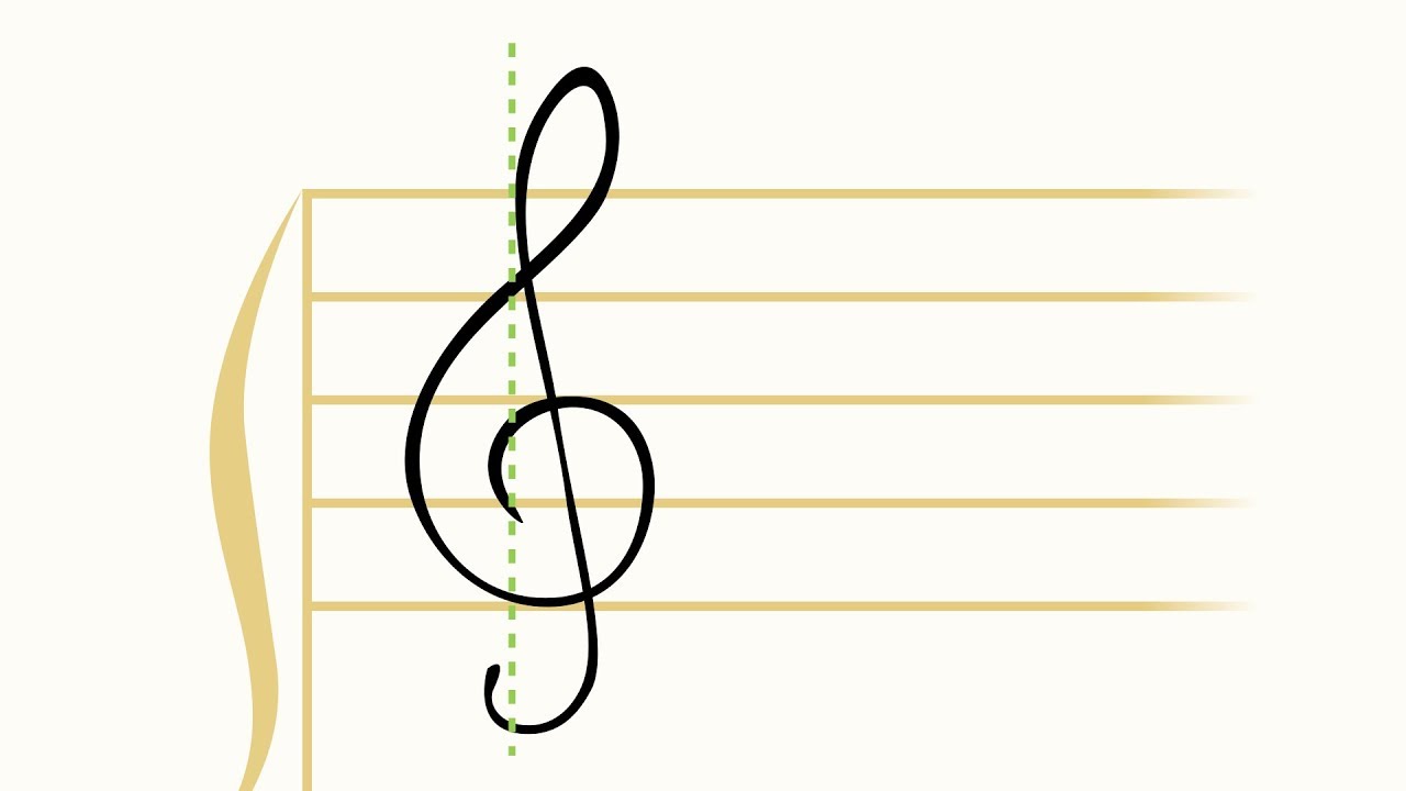 1280x720 How To Draw The Treble Clef Symbol