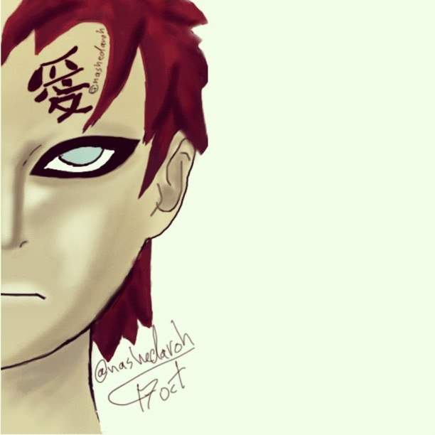 612x612 My Drawing Gaara Of The Sand Anime Amino