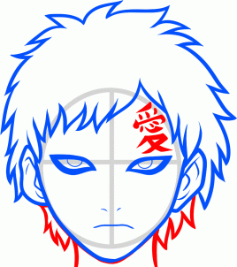 268x302 How To Draw Gaara Easy Step Drawing Ideas In Naruto