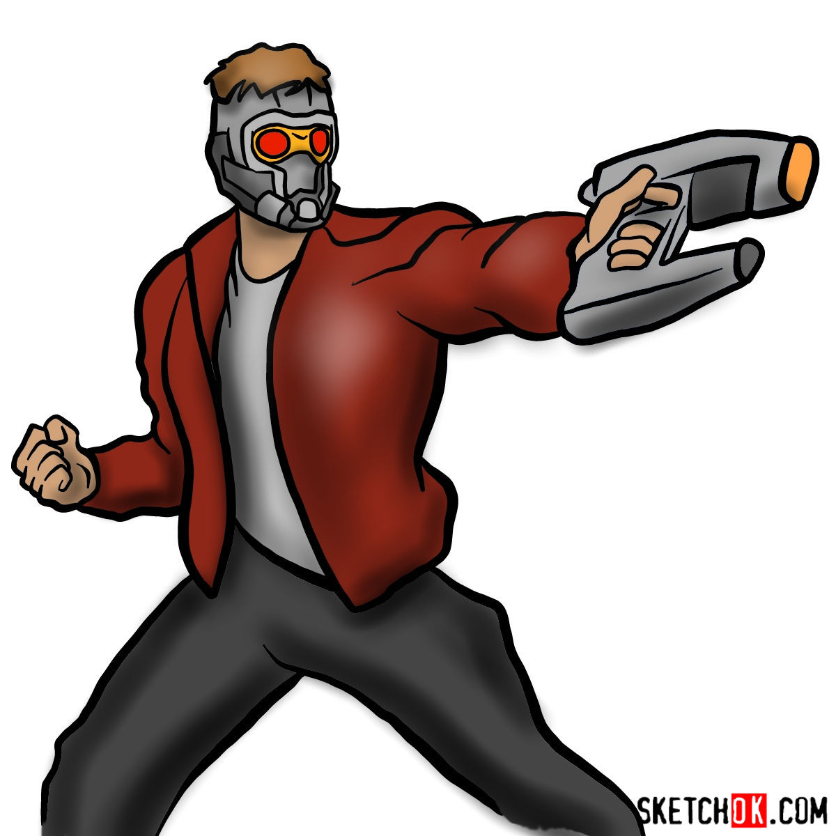 1200x1200 How To Draw Star Lord From Guardians Of The Galaxy
