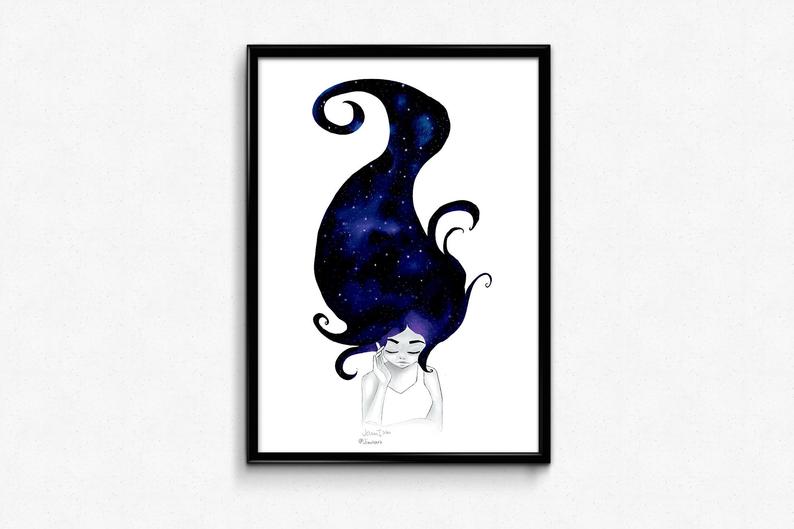 794x529 Galaxy Hair Size Etsy
