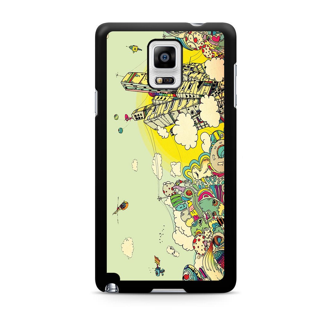 1024x1024 Colorful City Drawing Art For Samsung Galaxy Note Case Maydistore