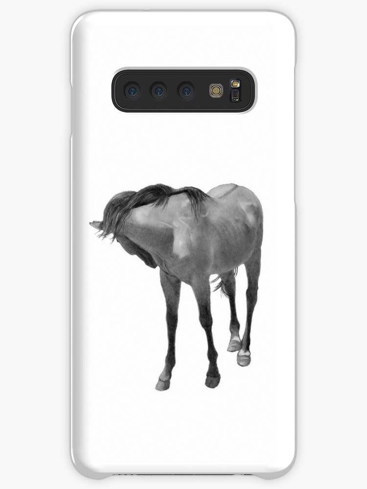 750x1000 Horse In Pencil Realism Drawing, Horse Nipping