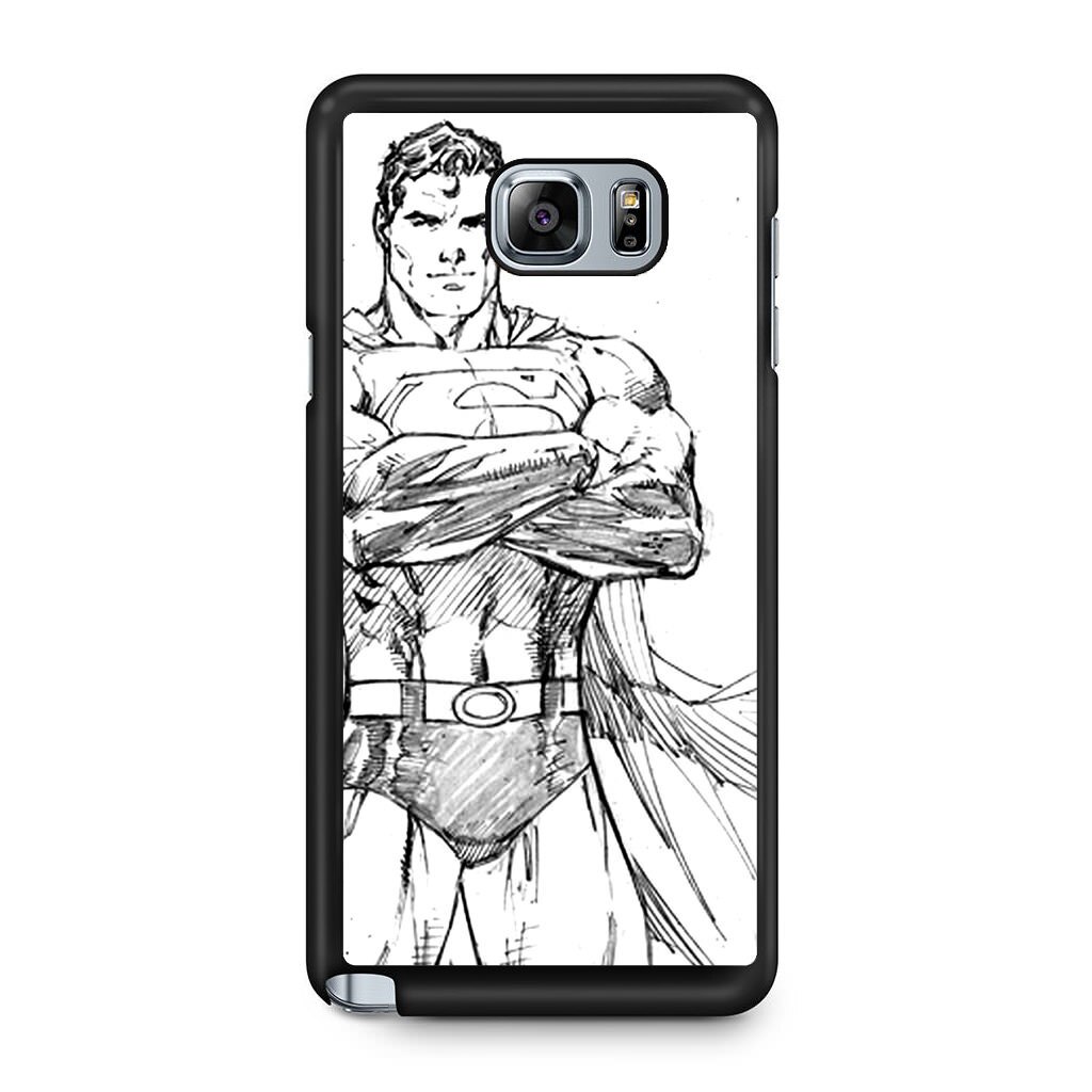 1024x1024 Comics Superman Simple Pencil Sketch Samsung Galaxy Note Case