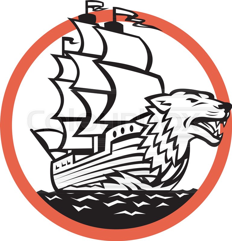 769x800 retro style illustration of a galleon stock vector colourbox