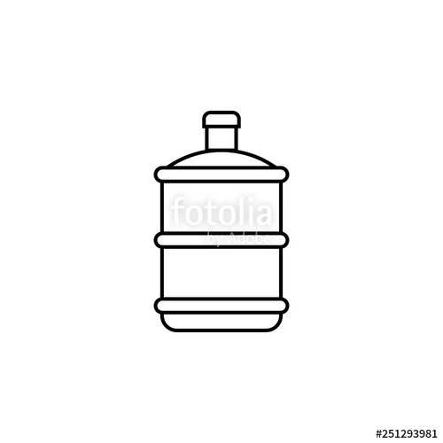 500x500 Water Gallon Icon Design Template Vector Isolated Stock Image