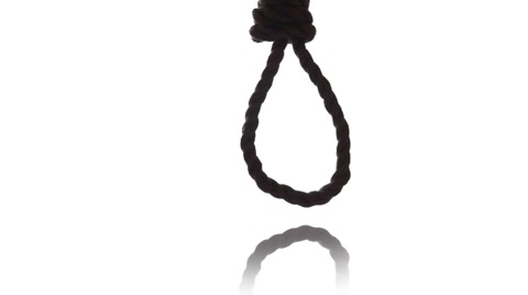 480x268 video suicide, depressed man, gallows noose around his neck