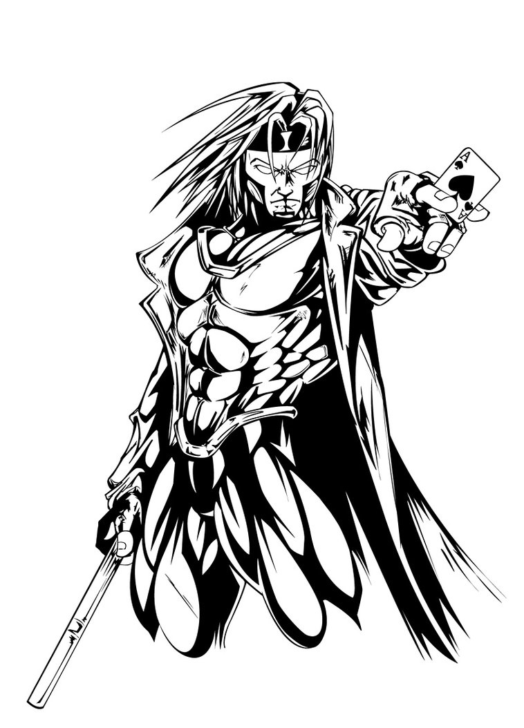 758x1054 gambit drawing cartoon for free download