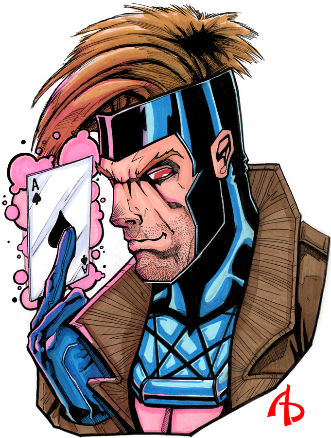 681x900 gambit ink, prismacolor copic markers buttrey design