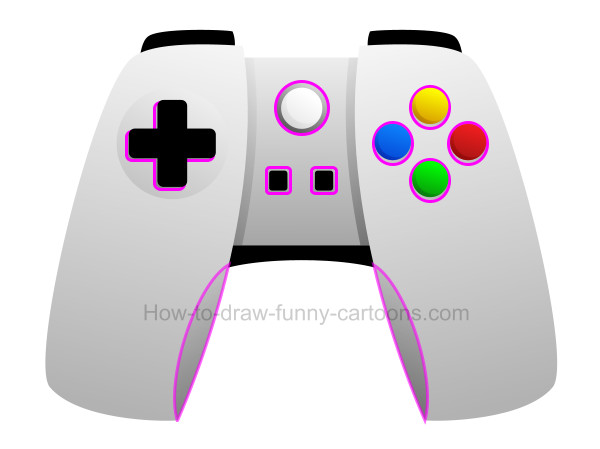 600x449 How To Draw A Cartoon Game Controller