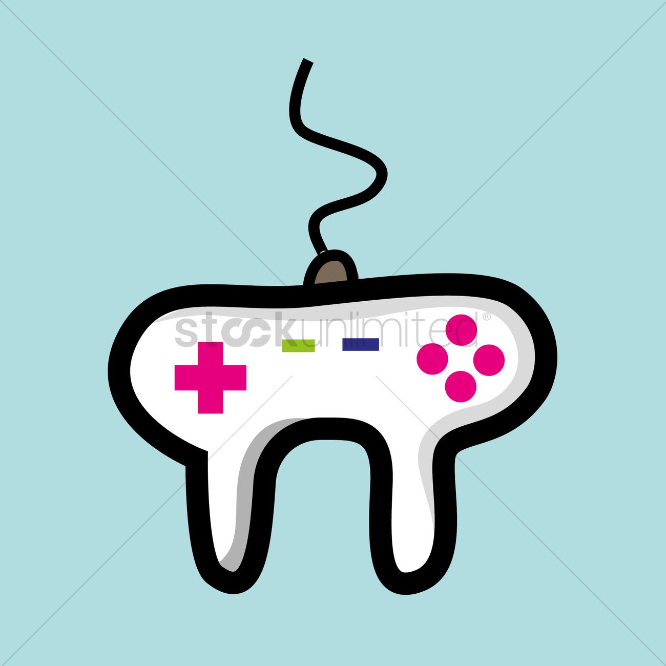 1300x1300 Video Game Console Vector Image