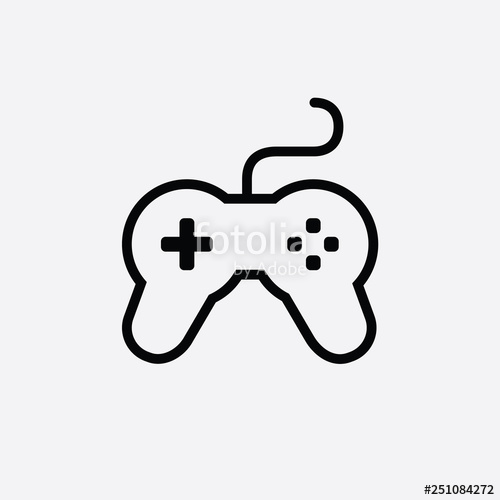 500x500 game console icon video gaming joystick vector stock image