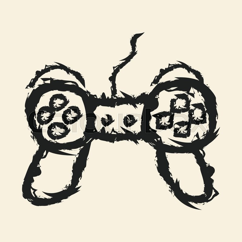 800x800 Doodle Drawing Game Controller Stock Vector Colourbox