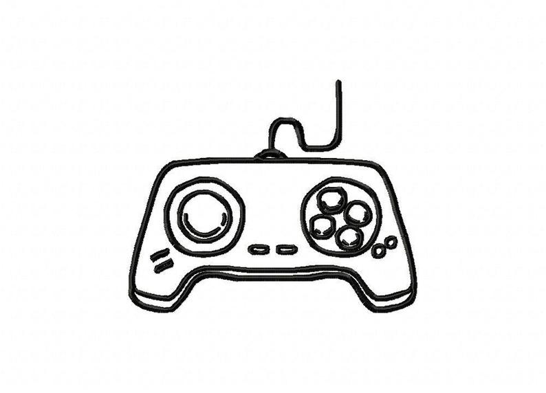 794x572 Game Controller Embroidery Design Etsy