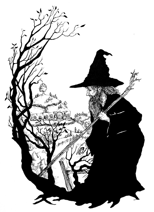 600x825 Gandalf Enters Hobbiton On Behance
