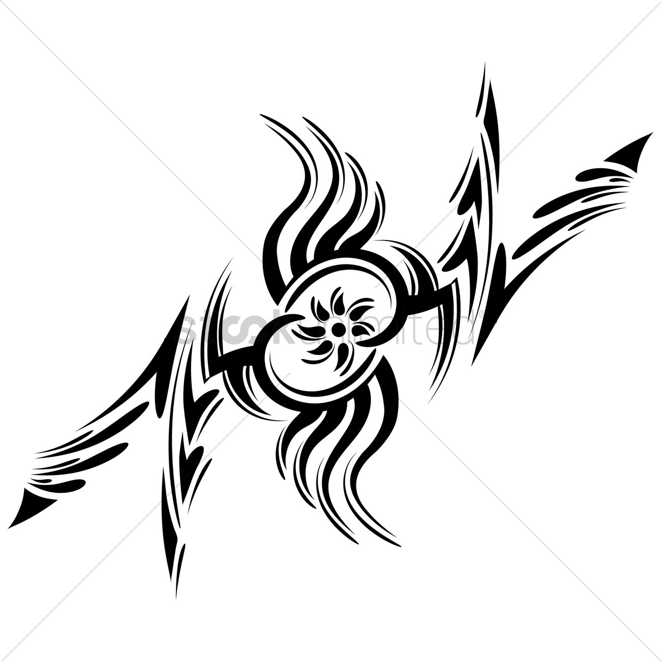 1300x1300 Decorative Tattoo Design Vector Image