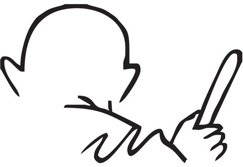 480x330 How To Draw Mahatma Gandhi Face Easily
