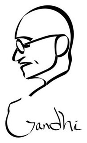 294x480 Jesmail Line Drawings Of Mahatma Gandhi