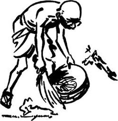 236x243 Drawing Of Gandhi