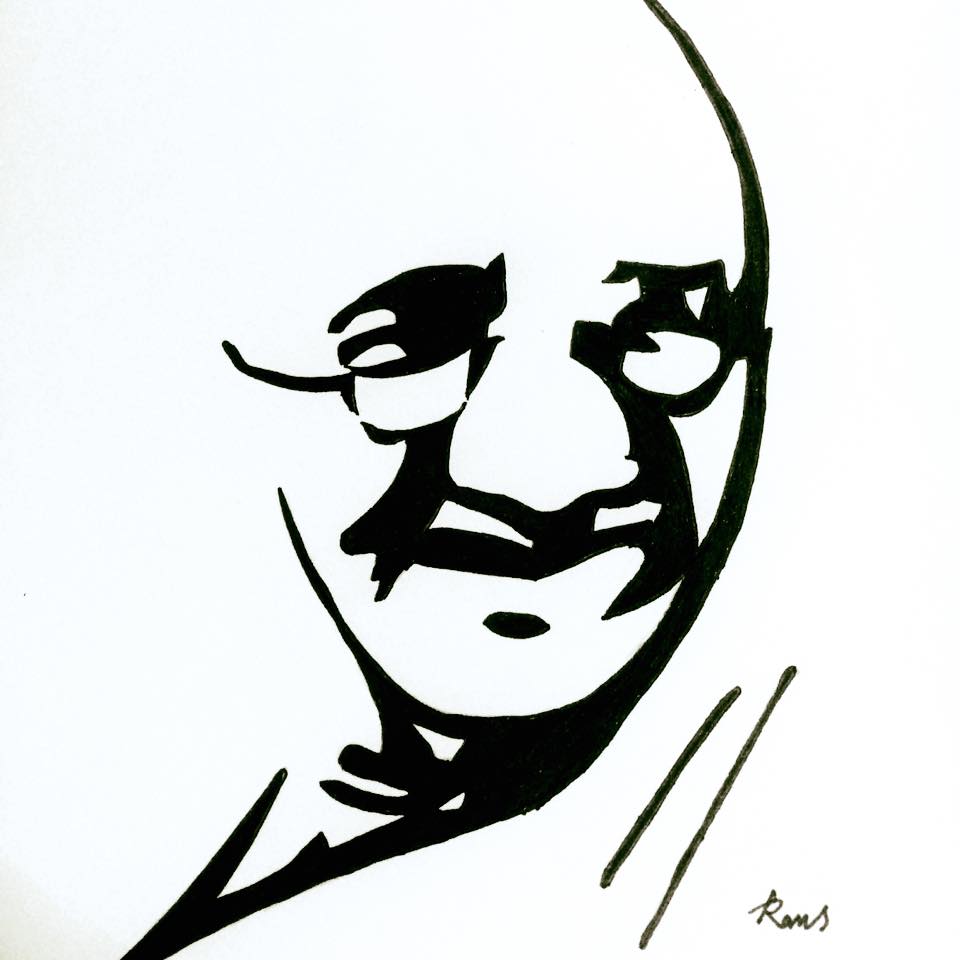 Gandhiji Drawing | Free download on ClipArtMag