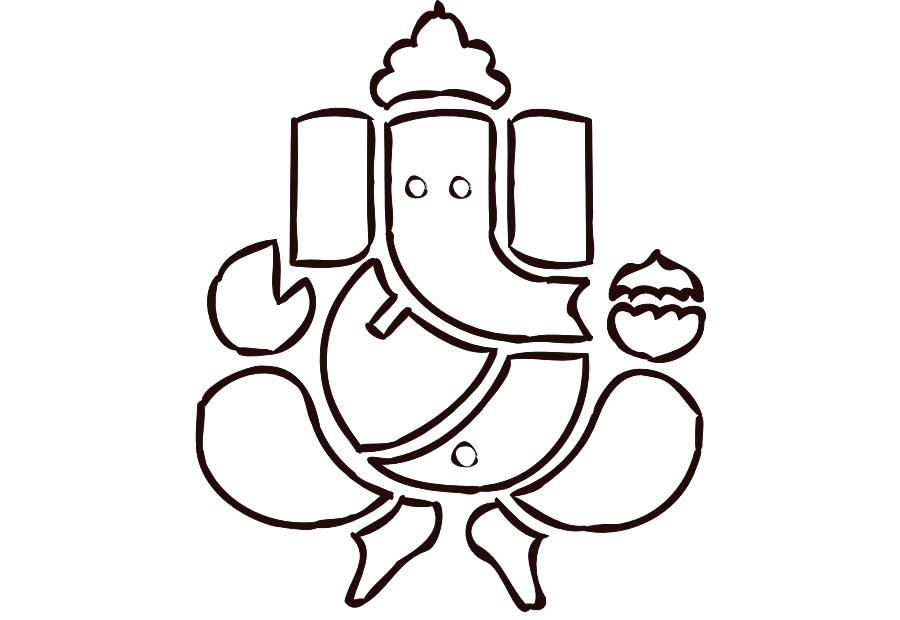 900x620 Ganesh Picture Coloring Ganesha For Images Pages Awesome Kids