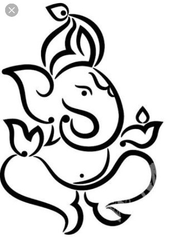 360x463 drawing of a beautiful shree ganesh