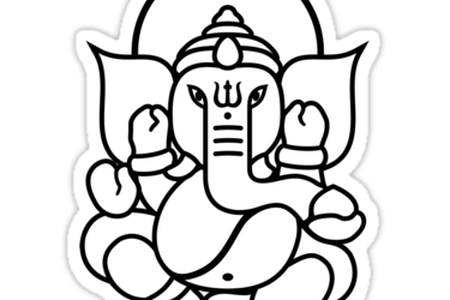 450x300 Drawing Ganesh Poster Frames Illustrations Hd Images Photo