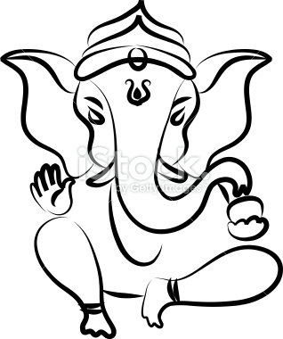 318x380 Ganesh Sketch Free Download Clip Art