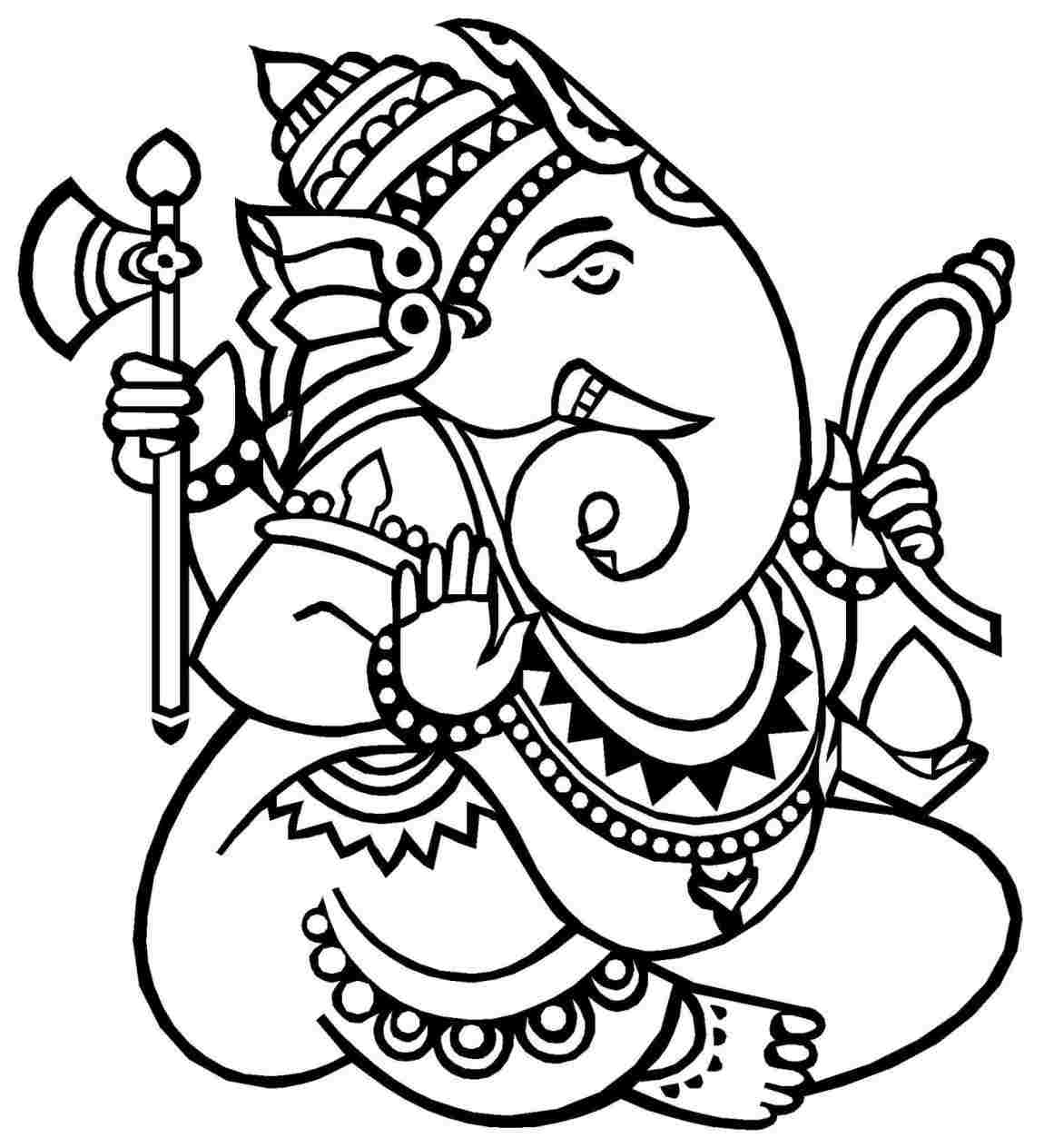Ganesh Drawing Outline | Free download on ClipArtMag