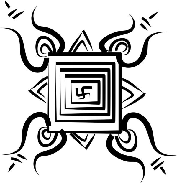 600x621 Ganesh Yantra Art Print