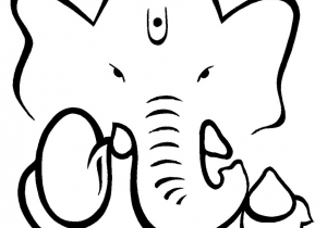 300x210 easy ganpati sketches easy ganpati sketches simple ganesh line