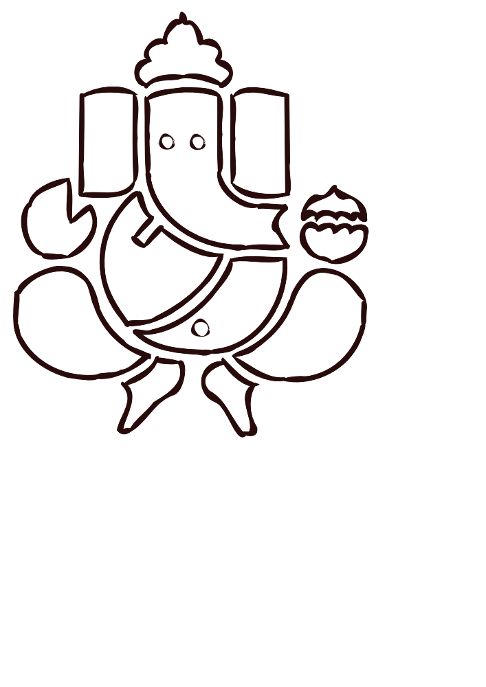707x1000 Ganesh Line Art Png, Png Collections