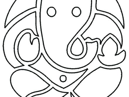 440x330 Ganesha Coloring Sheets