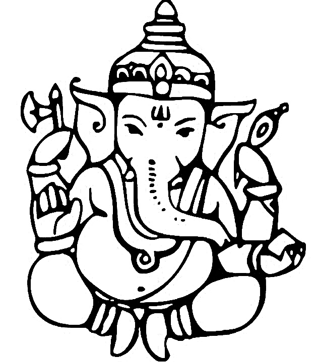625x720 Ganesh Drawing, Pencil, Sketch, Colorful, Realistic Art Images