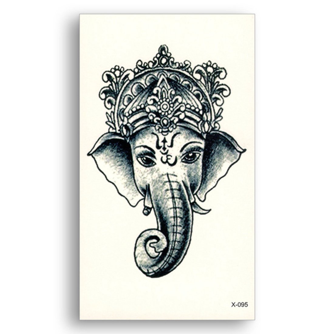 1100x1100 Temporary Tattoo Sticker Lord Ganesha Design Size