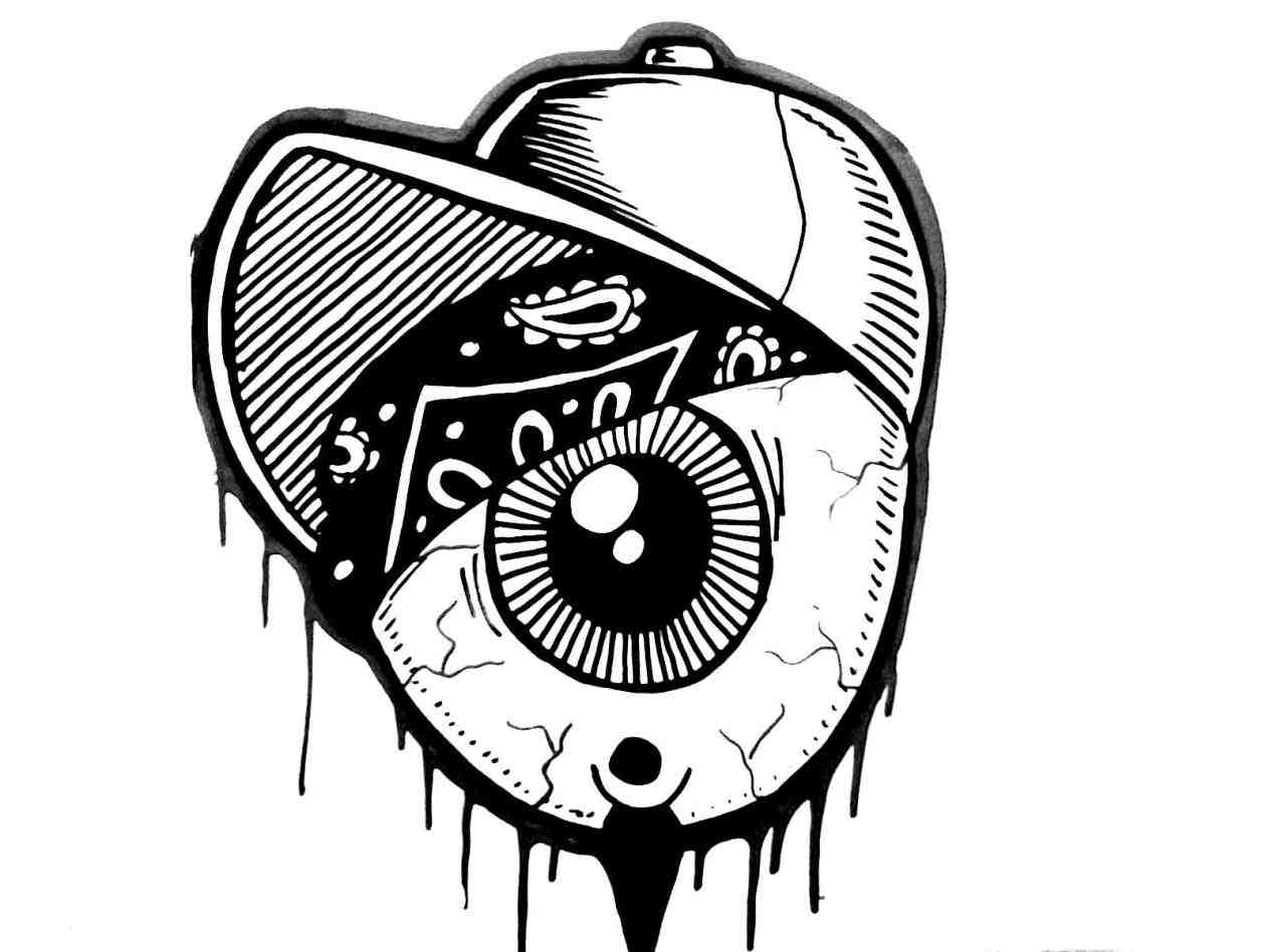 1264x948 Bandana Drawing Gangster For Free Download
