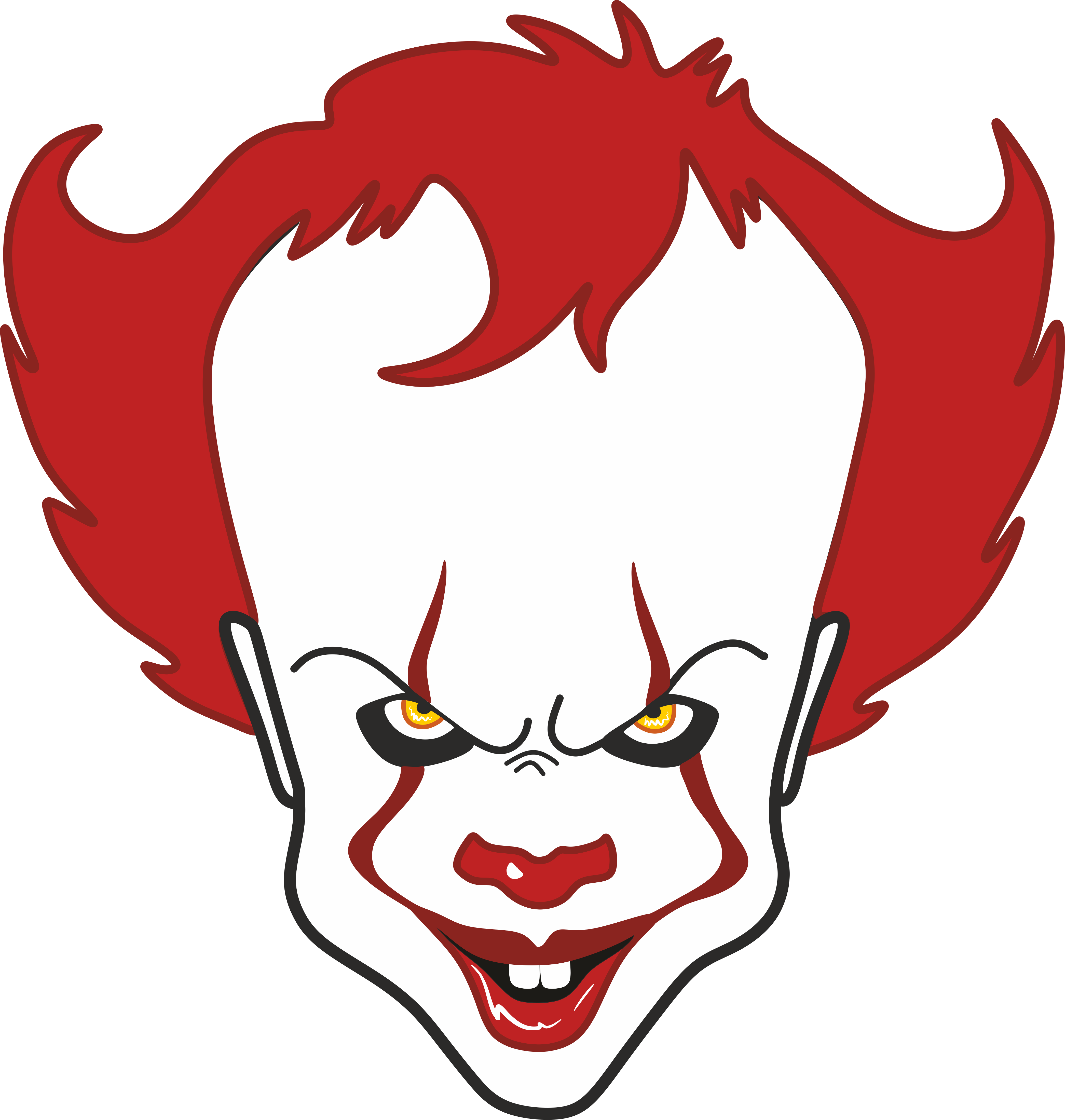 4182x4398 Drawing Clowns Gangster Transparent Png Clipart Free Download